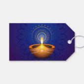 Diwali Diya Cadeaulabel (Voorkant (Horizontaal))