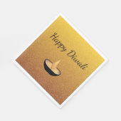 Diwali Diya Flame Lamp Elegant Glitter Gold Servet (Hoek)