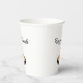 Diwali Diya Lamp Vlam Elegante Gouden Glitter Papieren Bekers (Rechts)