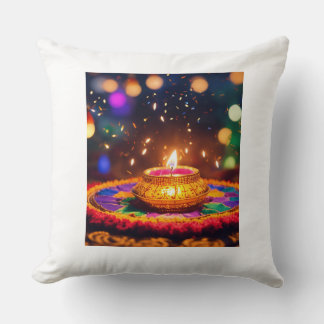 Diwali Diya Licht Lamp Aantrekkelijke gelegenheid Kussen