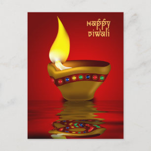 Diwali Diya - Lichtlamp Briefkaart