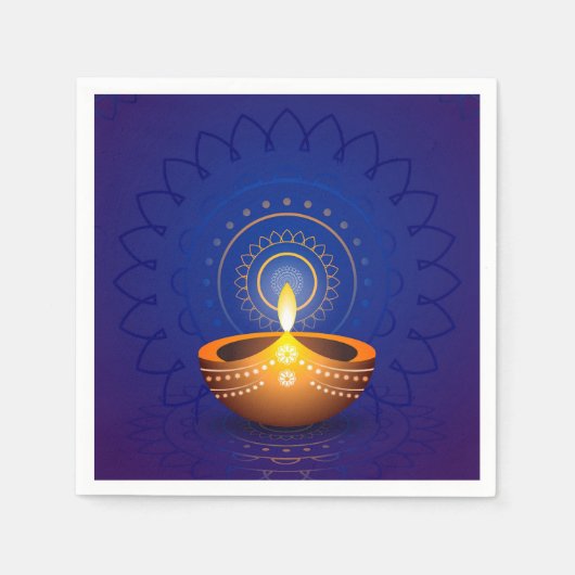 Diwali Diya Napkins Servet (Voorkant)