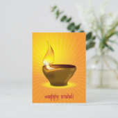 Diwali Diya - Olielamp voor de viering van dipawal Briefkaart (Staand voorkant)