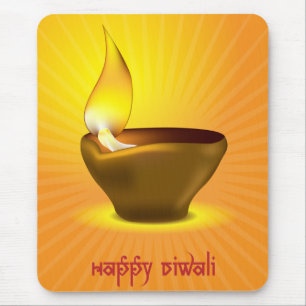 Diwali Diya - Olielamp voor de viering van dipawal Muismat