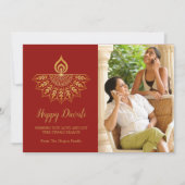 Diwali Diya Photo Wenskaart - Aangepaste kleur Kaart (Voorkant)