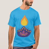 Diwali Diya T-shirt - Vier het festival van Li (Voorkant)