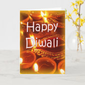 Diwali diyas card kaart (Gele Bloem)