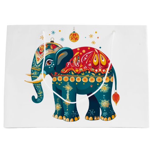 Diwali Elephant Groot Cadeauzakje (Voorkant)