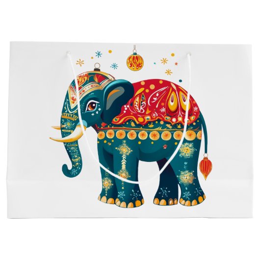 Diwali Elephant Groot Cadeauzakje (Achterkant)