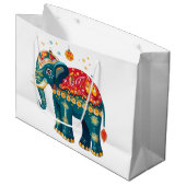 Diwali Elephant Groot Cadeauzakje (Voorkant Gekanteld)