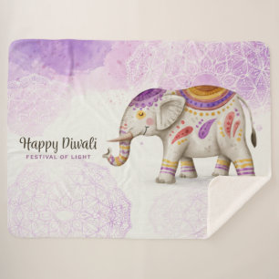 Diwali Elephant Sherpa Deken