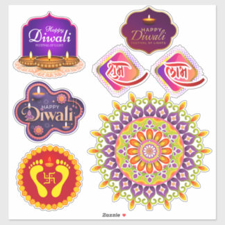 Diwali en rangoli set sticker