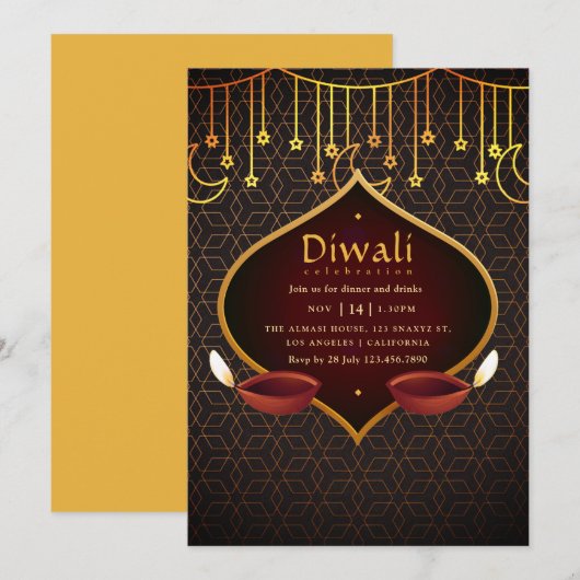 Diwali Feest Kaart (Voorkant / Achterkant)