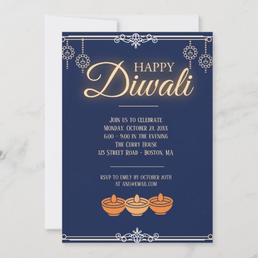 Diwali Feest Kaart (Voorkant)