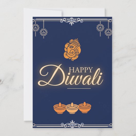 Diwali Feest Kaart (Achterkant)