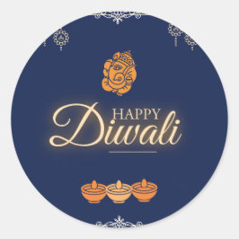 Diwali Feest Ronde Sticker
