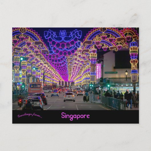Diwali Festival Little India Singapore Briefkaart (Voorkant)