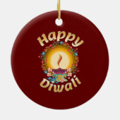 Diwali Festival van Lights Hindu Sikh Jain Keramisch Ornament (Achterkant)