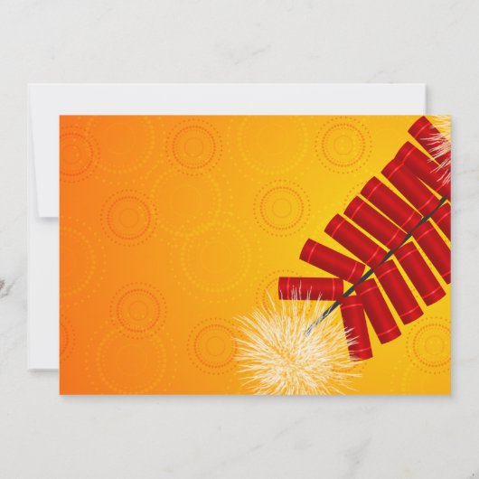 Diwali Firecrackers uitnodiging (Achterkant)