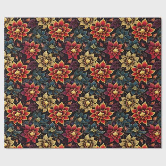 Diwali Florals inpakpapier (Vlak)