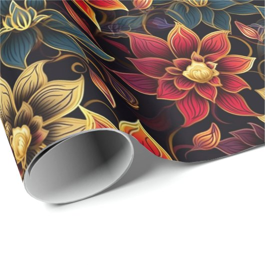 Diwali Florals inpakpapier (Rol Hoek)