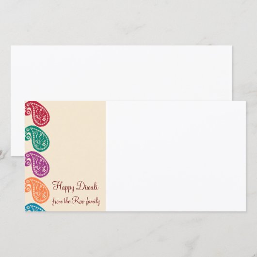 Diwali-fotokaart (Voorkant / Achterkant)