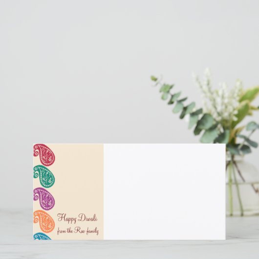 Diwali-fotokaart (Staand voorkant)