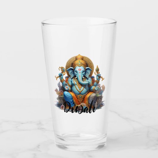 Diwali Ganesh Glass Glas (Voorkant)