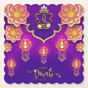 Diwali Ganesha Kartonnen Onderzetters