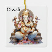 Diwali Ganesha Keramisch Ornament (Voorkant)