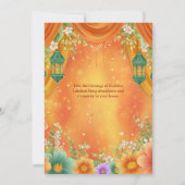 Diwali Geel Sinaasappel  Diwali Viering Kaart (Achterkant)