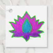 Diwali glitter lotus bedankjes labels (Voorkant)