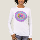 Diwali glitters lotus rangoli Tri-Blend shirt (Voorkant volledig)