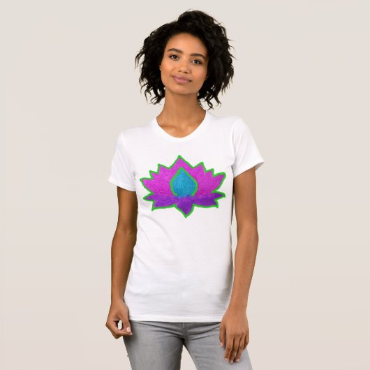 Diwali glitterslotus t-shirt (Voorkant volledig)