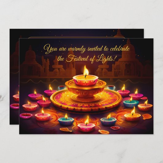 Diwali Glow Kaart (Voorkant / Achterkant)