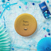 Diwali Gold Glitter Glam Diya Lamp Flame Papieren Kommen (Feest)