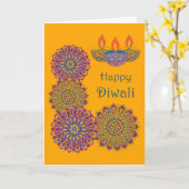 Diwali Greeting - Mandalas Kaart (Gele Bloem)