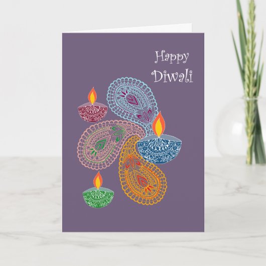 Diwali Greeting - Paisleys Kaart (Voorkant)