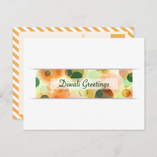 diwali greetings ( bokeh ) briefkaart (Voorkant / Achterkant)
