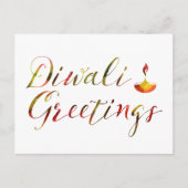 diwali greetings bokeh briefkaart (Voorkant)