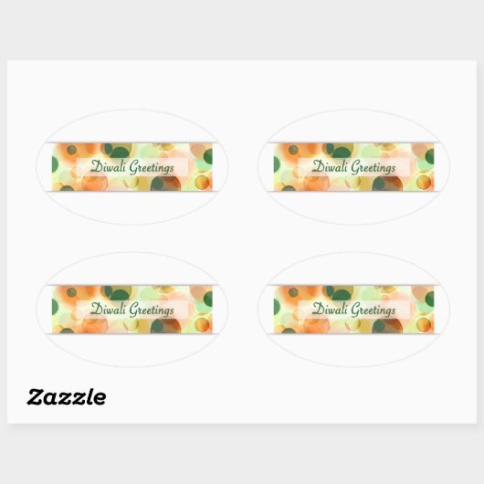 diwali greetings ( bokeh ) ovale sticker (Vel)