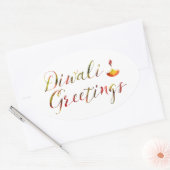 diwali greetings bokeh ovale sticker (Envelop)