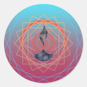 diwali greetings diya geographics ronde sticker