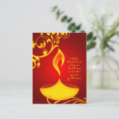 diwali greetings elegant light inspirerend quote briefkaart (Staand voorkant)