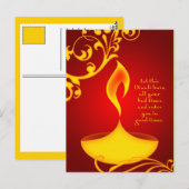 diwali greetings elegant light inspirerend quote briefkaart (Voorkant / Achterkant)