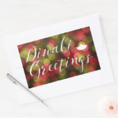 diwali greettering bokeh light rechthoekige sticker (Envelop)