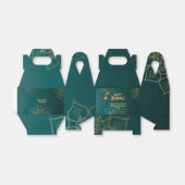 Diwali Groene Gouden Lampen Mandala Gepersonalisee Bedankdoosjes (Uitgevouwen)