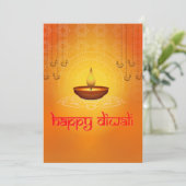 Diwali groet traditioneel feestdagenkaart (Staand voorkant)