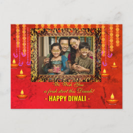 Diwali groet traditionele foto kaart