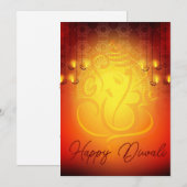Diwali groet vakantie ganesha om card feestdagenkaart (Voorkant / Achterkant)